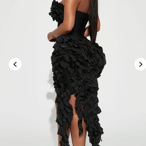 Fashion Nova Black Strapless Dress